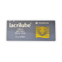 <b>LACRILUBE 42,5% paraffina liquida + 57,3% vaselina bianca unguento oftalmico</b><br><b>Che cos’è e a che cosa serve</b><br>Lubrificante oculare. <br>  <br>  Lacrilube si usa per lubrificare e proteggere gli occhi in presenza di stati di se