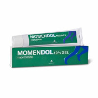 <b>MOMENDOL 10% gel<br>  Naprossene</b><br><b>Che cos’è e a che cosa serve</b><br>Momendol gel appartiene alla classe degli analgesici-antinfiammatori non steroidei per uso topico.<br>  Momendol gel si usa per il trattamento locale dei dolori