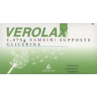 VEROLAX 1,375 g Bambini Supposte<br> Glicerina<br><b>Che cos’è e a che cosa serve</b><br>Verolax è un lassativo, cioè un medicinale che combatte la stitichezza.<br> Verolax ha attività locale, agisce per contatto diretto 
