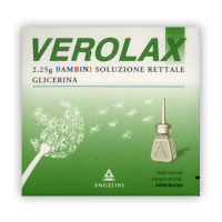 VEROLAX 2,25 g Adulti Soluzione Rettale<br> Glicerina<br><b>Che cos’è e a che cosa serve</b><br>Verolax è un lassativo, cioè un medicinale che combatte la stitichezza.<br> Verolax ha attività locale, agisce per contatto d