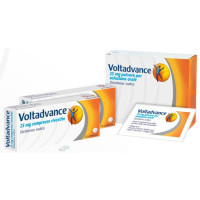 <b>Voltadvance 25 mg compresse rivestite con film<br>  Voltadvance 25 mg polvere per soluzione orale</b><br>  Diclofenac sodico<br><b>Che cos’è e a che cosa serve</b><br>Voltadvance contiene il principio attivo diclofenac sodico, che appartie
