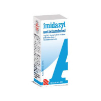 <b>Imidazyl Antistaminico 1 mg/ml + 1 mg/ml collirio, soluzione</b><br>  nafazolina nitrato + tonzilamina cloridrato<br><b>Che cos’è e a che cosa serve</b><br>Imidazyl Antistaminico contiene i principi attivi nafazolina nitrato che appartiene