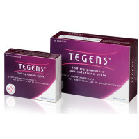 <b>Tegens 160 mg capsule rigide</b><br>  Complesso antocianosidico del mirtillo<br><b>Che cos’è e a che cosa serve</b><br>Tegens è un medicinale a base di bioflavonoidi estratti dal mirtillo che ha un'azione  protettiva sui capilla