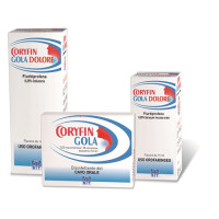 <b>CORYFIN GOLA DOLORE 2,5 mg/ml spray per mucosa orale</b><br>  Flurbiprofene<br><b>Che cos’è e a che cosa serve</b><br>CORYFIN GOLA DOLORE contiene flurbiprofene, che appartiene al gruppo di medicinali chiamati  Farmaci Antiinfiammatori Non