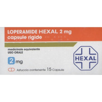 <b>Loperamide Hexal 2 mg capsule rigide</b><br>  Medicinale equivalente<br><b>Che cos’è e a che cosa serve</b><br>Loperamide Hexal contiene il principio attivo loperamide che appartiene alla classe dei medicinali chiamati  antidiarroici e ant