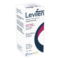 <b>LEVIFEN Bambini 100mg/5ml sospensione orale gusto fragola senza zucchero<br>  LEVIFEN Bambini 100mg/5ml sospensione orale gusto arancia senza zucchero</b><br>  Ibuprofene<br><b>Che cos’è e a che cosa serve</b><br>LEVIFEN Bambini contiene i