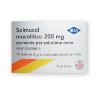 <b>SOLMUCOL MUCOLITICO 100 mg granulato per soluzione orale<br>  SOLMUCOL MUCOLITICO 200 mg granulato per soluzione orale</b><br>  Acetilcisteina<br><b>Che cos’è e a che cosa serve</b><br>SOLMUCOL MUCOLITICO contiene acetilcisteina, un princi