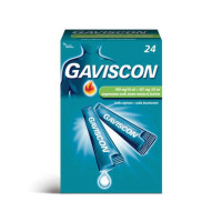 <b>GAVISCON 500 mg/10 ml + 267 mg/10 ml sospensione orale<br>  GAVISCON 500 mg/10 ml + 267 mg/10 ml sospensione orale aroma menta</b><br>  Sodio alginato + sodio bicarbonato<br><b>Che cos’è e a che cosa serve</b><br>Gaviscon è un medic