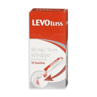 Levotuss 60mg/10ml sciroppo<br> levodropropizina<br><b>Che cos’è e a che cosa serve</b><br>Levotuss contiene il principio attivo levodropropizina, una sostanza che appartiene ad un gruppo di medicinali chiamati sedativi della tosse.<br> <br> 