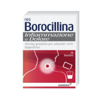 <b>Neo Borocillina Infiammazione e Dolore 400 mg granulato per soluzione orale</b><br>  Ibuprofene<br><b>Che cos’è e a che cosa serve</b><br>Neo Borocillina Infiammazione e Dolore contiene il principio attivo ibuprofene, che appartiene alla c