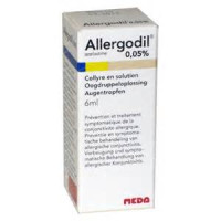 <b>ALLERGODIL 0,5 mg/ml collirio, soluzione</b><br>  Azelastina cloridrato<br><b>Che cos’è e a che cosa serve</b><br>Allergodil contiene la sostanza attiva azelastina cloridrato, che appartiene ad un gruppo di medicinali  chiamati antiallergi