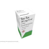 <b>Tau-Tux 30 mg/5 ml sciroppo</b><br>Levodropropizina<br><b>Che cos’è e a che cosa serve</b><br>Tau-Tux contiene il principio attivo levodropropizina, una sostanza che appartiene ad un gruppo di  medicinali chiamati sedativi della tosse.<br>
