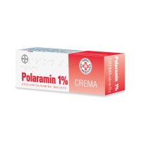 <b>Polaramin 1% crema</b><br>  Desclorfeniramina maleato<br><b>Che cos’è e a che cosa serve</b><br>Polaramin 1% crema contiene il principio attivo desclorfeniramina maleato, che appartiene ad una  classe di medicinali chiamati “antistam