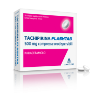 TACHIPIRINA FLASHTAB 250 mg compresse dispersibili<br> Paracetamolo<br><b>Che cos’è e a che cosa serve</b><br>Questo medicinale è un analgesico ed un antipiretico. Contiene paracetamolo.<br> È indicato per il trattamento sintoma