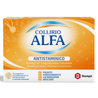 <b>COLLIRIO ALFA Antistaminico 0,8 mg/ml + 1 mg/ml collirio, soluzione </b><br>  Nafazolina nitrato e tonzilamina cloridrato<br><b>Che cos’è e a che cosa serve</b><br>COLLIRIO ALFA Antistaminico contiene i principi attivi <em>nafazolina nitra