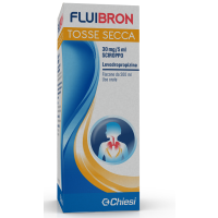 <b>FLUIBRON TOSSE SECCA 30 mg/5 ml sciroppo</b><br>  Levodropropizina<br><b>Che cos’è e a che cosa serve</b><br>Fluibron Tosse Secca è un medicinale a base di levodropropizina.<br>  <br>  Fluibron Tosse Secca è indicato nel trat