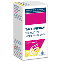 TACHIPIRINA 120 mg/5 ml sospensione orale<br> Paracetamolo<br><b>Che cos’è e a che cosa serve</b><br>Tachipirina è una sospensione per uso orale contenente il principio attivo paracetamolo.<br> Paracetamolo agisce riducendo la febbre (