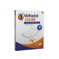 <b>Voltadol Unidie 140 mg cerotto medicato</b><br>  diclofenac sodico<br>  medicinale equivalente<br><b>Che cos’è e a che cosa serve</b><br>Voltadol Unidie è un medicinale che riduce il dolore. Appartiene al gruppo dei farmaci  antinfi