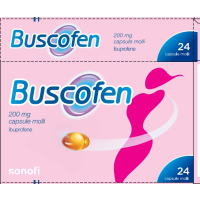 <b>BUSCOFEN 200 mg capsule molli</b><br>  Ibuprofene<br><b>Che cos’è e a che cosa serve</b><br>Buscofen contiene ibuprofene, un medicinale che appartiene alla classe degli analgesiciantinfiammatori, cioè medicinali che combattono il do