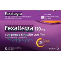 Fexallegra 120 mg compresse rivestite con film<br> Fexofenadina cloridrato<br><b>Che cos’è e a che cosa serve</b><br>Fexallegra è un medicinale somministrabile per bocca, che contiene fexofenadina cloridrato, una sostanza con azione an