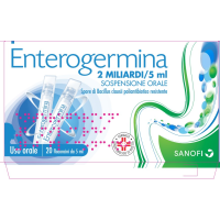 Enterogermina 2 miliardi / 5 ml sospensione orale<br> Enterogermina 2 miliardi capsule rigide<br> Spore di <i>Bacillus clausii</i> poliantibiotico resistente – Uso orale<br><b>Che cos’è e a che cosa serve</b><br>Enterogermina è u