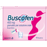 <b>BUSCOFEN 400 mg granulato per soluzione orale</b><br>  ibuprofene<br><b>Che cos’è e a che cosa serve</b><br>Buscofen contiene ibuprofene, un medicinale che appartiene alla classe degli analgesiciantinfiammatori, cioè medicinali che 