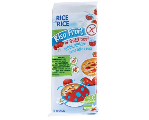 RICE&RICE RISO FRUIT FRUTTI ROSSI 6 X 33 G SENZA UOVA