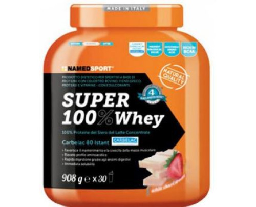 SUPER100% WHEY SMOOTH WHITE CHOCO/STRAWBERRY 908 G