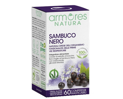 ARMORES NATURA SAMBUCO NERO 60 COMPRESSE MASTICABILI