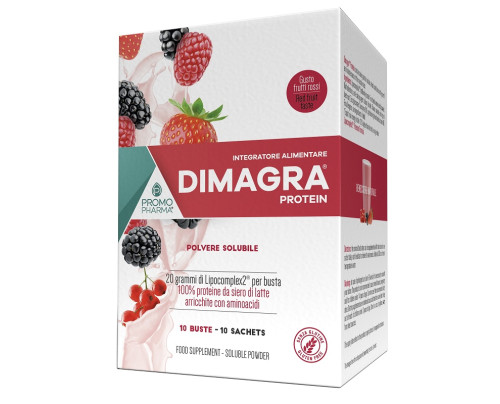 DIMAGRA PROTEIN RED FRUIT 10 BUSTE
