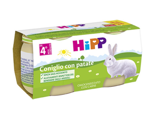 HIPP OMOGENEIZZATO CONIGLIO CON PATATE 2X80 G
