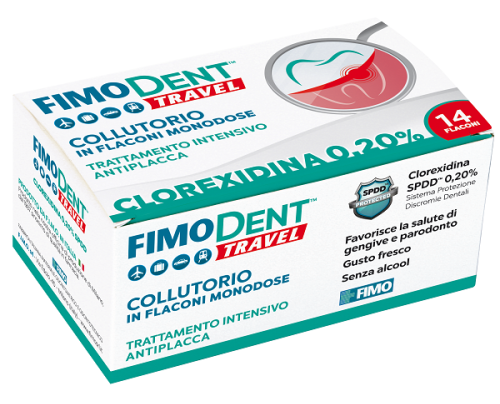 FIMODENT TRAVEL COLLUTORIO CLOREXIDINA SPDD 0,20% 14 FLACONCINI MONODOSE 10 ML