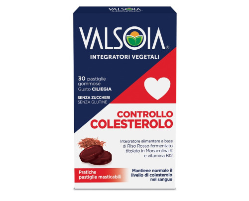 VALSOIA CONTROLLO COLESTEROLO 30 PASTIGLIE GOMMOSE GUSTO CILIEGIA
