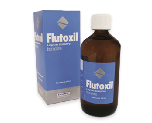 <b>FLUTOXIL 4 mg/5 ml sciroppo<br>  bromexina </b><br><b>Che cos’è e a che cosa serve</b><br>FLUTOXIL sciroppo è un mucolitico: fluidifica cioè i depositi di muco viscoso nelle vie respiratorie e ne  facilita così l'e