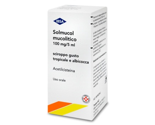 <b>SOLMUCOL MUCOLITICO 100 mg/5 ml sciroppo gusto tropicale e albicocca<br>   SOLMUCOL MUCOLITICO 100 mg/ 5 ml sciroppo gusto fragola e lampone</b><br> Acetilcisteina<br><b>Che cos’è e a che cosa serve</b><br>SOLMUCOL MUCOLITICO contiene acet