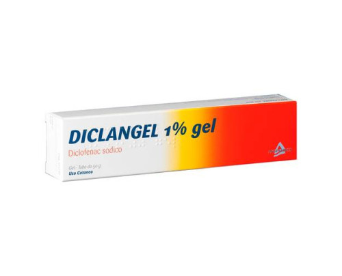 <b>DICLANGEL 1% gel</b><br>  Diclofenac sodico<br><b>Che cos’è e a che cosa serve</b><br>DICLANGEL contiene il principio attivo diclofenac sodico. Il diclofenac appartiene alla classe dei farmaci  antiinfiammatori non steroidei (FANS) ed &egr