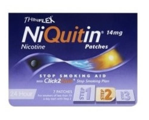 <b>NiQuitin 7 mg, 14 mg, 21 mg / 24 ore cerotti transdermici</b><br> Nicotina<br><b>Che cos’è e a che cosa serve</b><br>NiQuitin é utilizzato per aiutare le persone a smettere di fumare. Questo tipo di  trattamento viene definito Terap