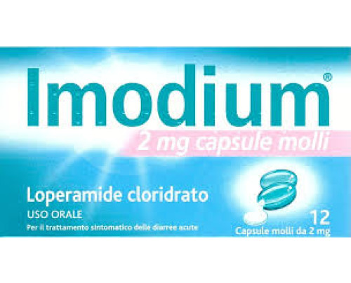 <b>IMODIUM 2 mg compresse orosolubili</b><br>  Loperamide cloridrato<br><b>Che cos’è e a che cosa serve</b><br>Questo medicinale contiene loperamide cloridrato, un principio attivo che agisce sull'intestino riducendo i  movimenti intestin