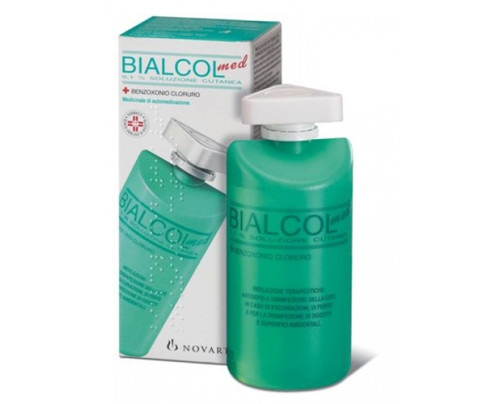 <b>Bialcol Med 1 mg/ml soluzione cutanea</b><br>  benzoxonio cloruro<br><b>Che cos’è e a che cosa serve</b><br>Bialcol Med contiene il principio attivo benzoxonio cloruro, una sostanza usata come disinfettante della  pelle.<br><br>  Bialcol M
