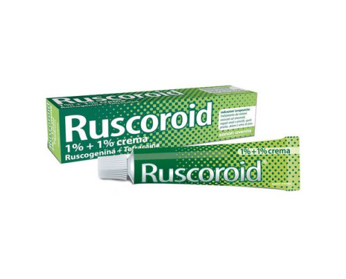 <b>Ruscoroid 10 mg/g + 10 mg/g crema rettale</b><br>  Ruscogenina + tetracaina cloridrato<br><b>Che cos’è e a che cosa serve</b><br>Ruscoroid contiene due principi attivi ruscogenina, che riduce l'infiammazione, protegge i vasi  sanguigni