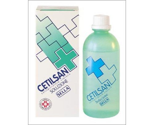 <b>CETILSAN 0,2% Soluzione cutanea</b><br>  Cetilpiridinio cloruro<br><b>Che cos’è e a che cosa serve</b><br>CETILSAN è una soluzione da applicare sulla pelle contenente cetilpiridinio che è un medicinale che agisce  come disinf