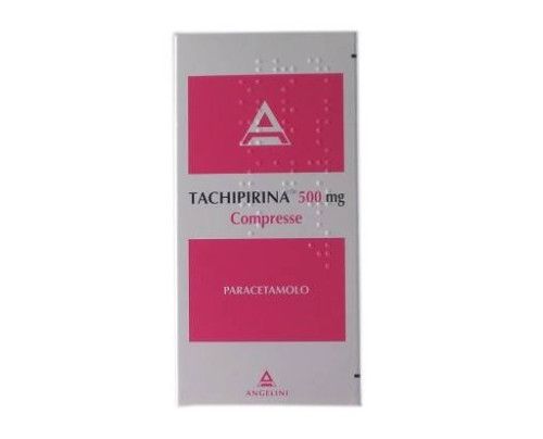 TACHIPIRINA 500 mg compresse<br> Paracetamolo<br><b>Che cos’è e a che cosa serve</b><br>Tachipirina contiene il principio attivo paracetamolo che agisce riducendo la febbre (antipiretico) e alleviando il dolore (analgesico).<br> Tachipirina &