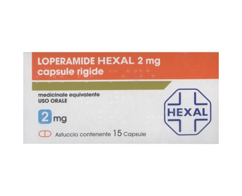 <b>Loperamide Hexal 2 mg capsule rigide</b><br>  Medicinale equivalente<br><b>Che cos’è e a che cosa serve</b><br>Loperamide Hexal contiene il principio attivo loperamide che appartiene alla classe dei medicinali chiamati  antidiarroici e ant