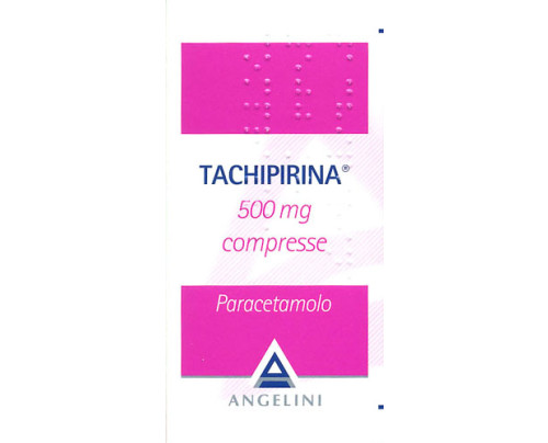 TACHIPIRINA 500 mg compresse<br> Paracetamolo<br><b>Che cos’è e a che cosa serve</b><br>Tachipirina contiene il principio attivo paracetamolo che agisce riducendo la febbre (antipiretico) e alleviando il dolore (analgesico).<br> Tachipirina &