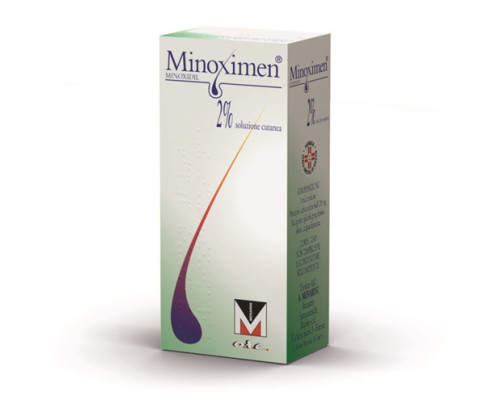 <b>MINOXIMEN 2% soluzione cutanea</b><br> Minoxidil<br><b>Che cos’è e a che cosa serve</b><br>Minoximen contiene il principio attivo minoxidil ed è un medicinale ad uso locale per la stimolazione  della crescita dei capelli, da applica