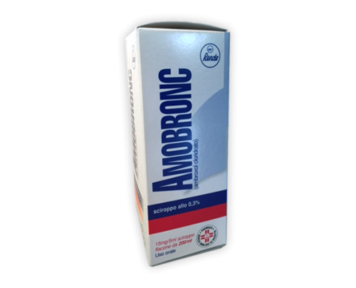 Amobronc 3 mg/ml Sciroppo<br> Ambroxolo cloridrato<br><b>Che cos’è e a che cosa serve</b><br>Amobronc contiene il principio attivo ambroxolo cloridrato, appartenente ad un gruppo di medicinali chiamati mucolitici, usati per facilitare l'e