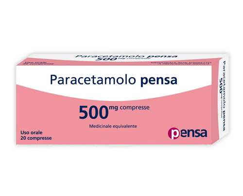 <b>Paracetamolo Pensa 500mg compresse<br>  Paracetamolo Pensa 1000mg compresse</b><br>  Medicinale equivalente<br><b>Che cos’è e a che cosa serve</b><br>Il paracetamolo è un medicinale che allevia il dolore e riduce la febbre (analgesi