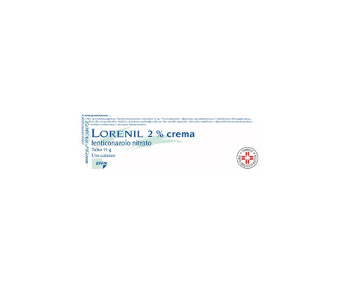 <b>Lorenil 2% crema vaginale<br>  Lorenil 0,2% soluzione vaginale</b><br>  fenticonazolo nitrato<br><b>Che cos’è e a che cosa serve</b><br>Lorenil contiene il principio attivo fenticonazolo nitrato.<br>  Appartiene a un gruppo di medicinali c