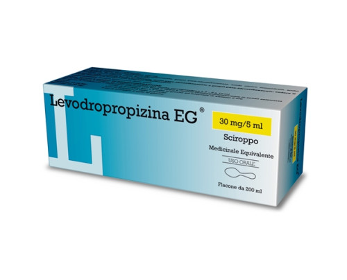 <b>LEVODROPROPIZINA EG 30 mg/5 ml sciroppo</b><br>  Medicinale equivalente<br><b>Che cos’è e a che cosa serve</b><br>LEVODROPROPIZINA EG contiene il principio attivo levodropropizina, una sostanza che appartiene ad un  gruppo di medicinali ch