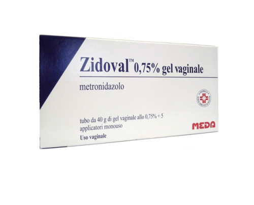 <b>Zidoval 7,5 mg/g Gel vaginale</b><br>  Metronidazolo<br><b>Che cos’è e a che cosa serve</b><br>Zidoval gel appartiene alla categoria di medicinali chiamati antibatterici. Agisce distruggendo molti tipi di  batteri, che causano infezioni.<b